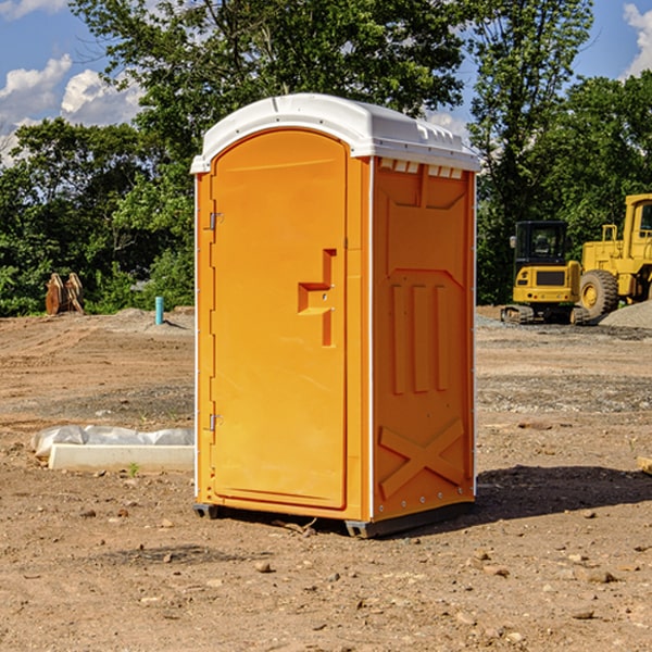 how often are the porta potties cleaned and serviced during a rental period in Moreland